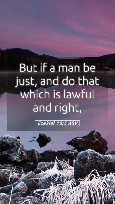 Picture 05 - Ezekiel 18:5 ASV Mobile Phone Wallpaper - But if a man be just, and do that which is lawful - Mobile Bible Verse Wallpaper