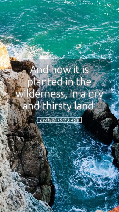 Picture 05 - Ezekiel 19:13 ASV Mobile Phone Wallpaper - And now it is planted in the wilderness, in a dry - Mobile Bible Verse Wallpaper