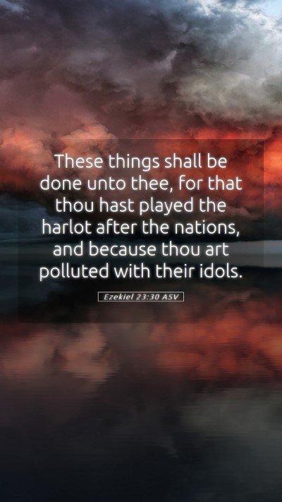 Picture 05 - Ezekiel 23:30 ASV Mobile Phone Wallpaper - These things shall be done unto thee, for that - Mobile Bible Verse Wallpaper
