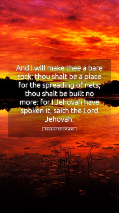 Picture 05 - Ezekiel 26:14 ASV Mobile Phone Wallpaper - And I will make thee a bare rock; thou shalt be a - Mobile Bible Verse Wallpaper