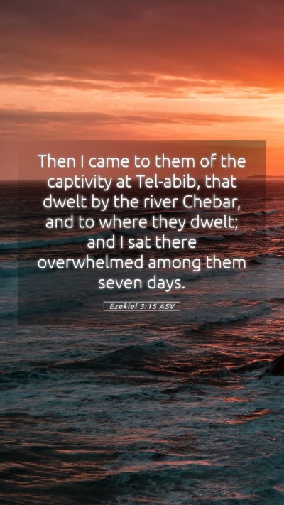 Picture 05 - Ezekiel 3:15 ASV Mobile Phone Wallpaper - Then I came to them of the captivity at Tel-abib, - Mobile Bible Verse Wallpaper