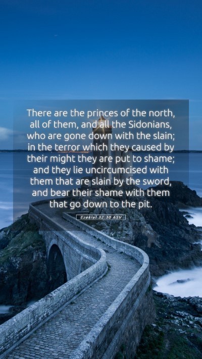 Picture 05 - Ezekiel 32:30 ASV Mobile Phone Wallpaper - There are the princes of the north, all of them, - Mobile Bible Verse Wallpaper