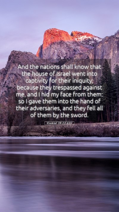 Picture 05 - Ezekiel 39:23 ASV Mobile Phone Wallpaper - And the nations shall know that the house of - Mobile Bible Verse Wallpaper