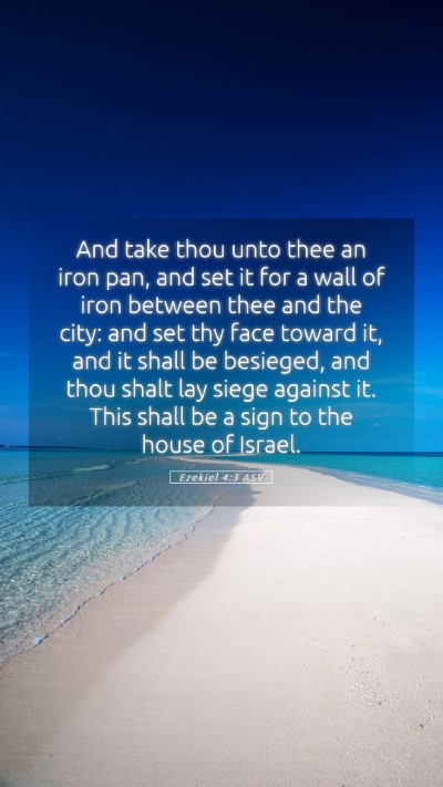 Picture 05 - Ezekiel 4:3 ASV Mobile Phone Wallpaper - And take thou unto thee an iron pan, and set it - Mobile Bible Verse Wallpaper