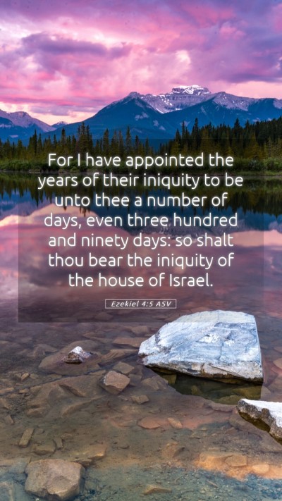 Picture 05 - Ezekiel 4:5 ASV Mobile Phone Wallpaper - For I have appointed the years of their iniquity - Mobile Bible Verse Wallpaper