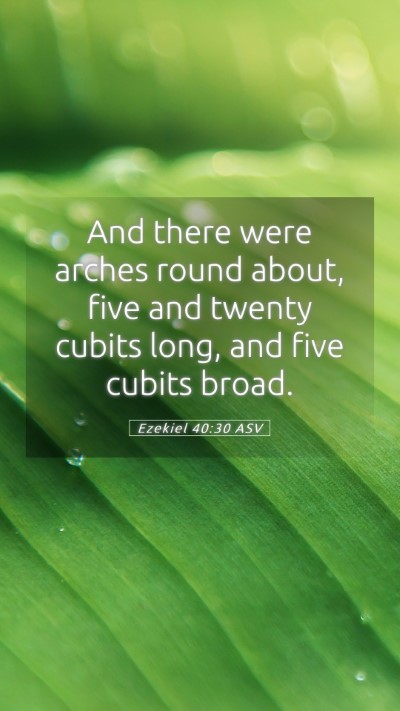 Picture 05 - Ezekiel 40:30 ASV Mobile Phone Wallpaper - And there were arches round about, five and - Mobile Bible Verse Wallpaper