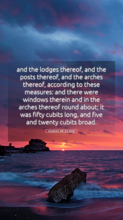 Picture 05 - Ezekiel 40:33 ASV Mobile Phone Wallpaper - and the lodges thereof, and the posts thereof, - Mobile Bible Verse Wallpaper