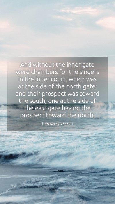Picture 05 - Ezekiel 40:44 ASV Mobile Phone Wallpaper - And without the inner gate were chambers for the - Mobile Bible Verse Wallpaper