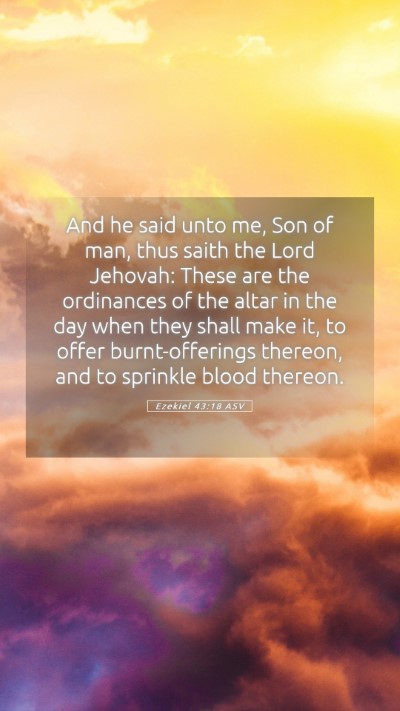Picture 05 - Ezekiel 43:18 ASV Mobile Phone Wallpaper - And he said unto me, Son of man, thus saith the - Mobile Bible Verse Wallpaper