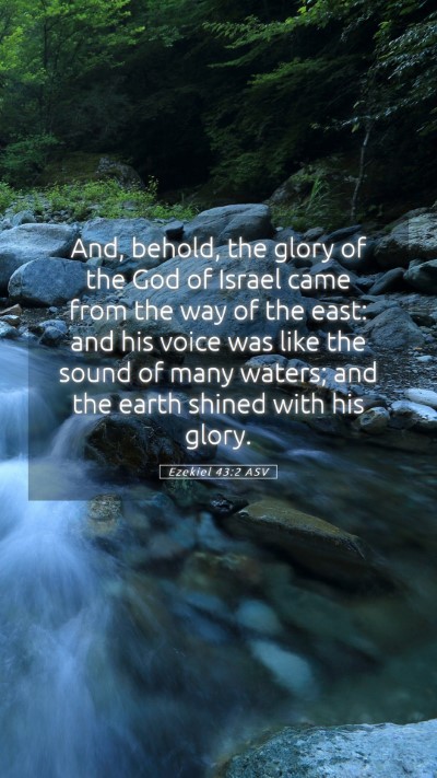 Picture 05 - Ezekiel 43:2 ASV Mobile Phone Wallpaper - And, behold, the glory of the God of Israel came - Mobile Bible Verse Wallpaper