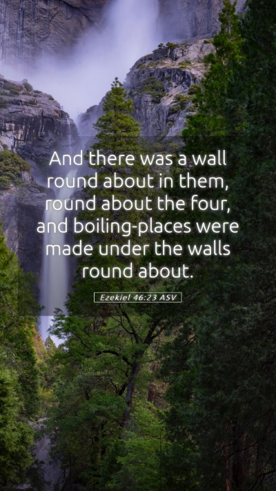 Picture 05 - Ezekiel 46:23 ASV Mobile Phone Wallpaper - And there was a wall round about in them, round - Mobile Bible Verse Wallpaper