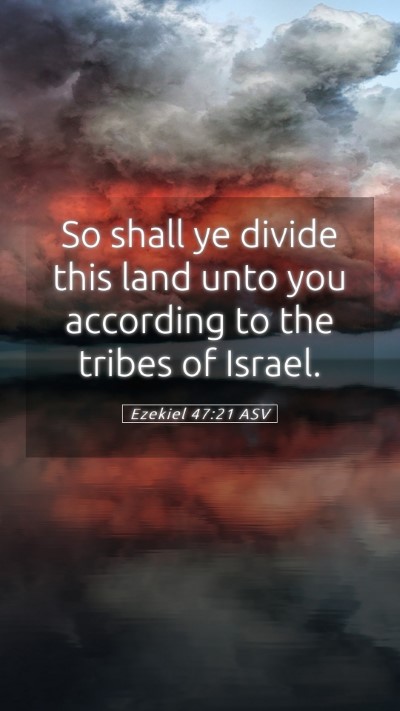 Picture 05 - Ezekiel 47:21 ASV Mobile Phone Wallpaper - So shall ye divide this land unto you according - Mobile Bible Verse Wallpaper