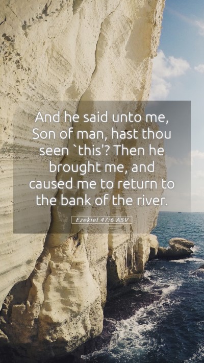 Picture 05 - Ezekiel 47:6 ASV Mobile Phone Wallpaper - And he said unto me, Son of man, hast thou seen - Mobile Bible Verse Wallpaper