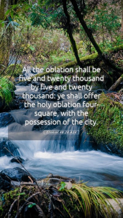 Picture 05 - Ezekiel 48:20 ASV Mobile Phone Wallpaper - All the oblation shall be five and twenty - Mobile Bible Verse Wallpaper