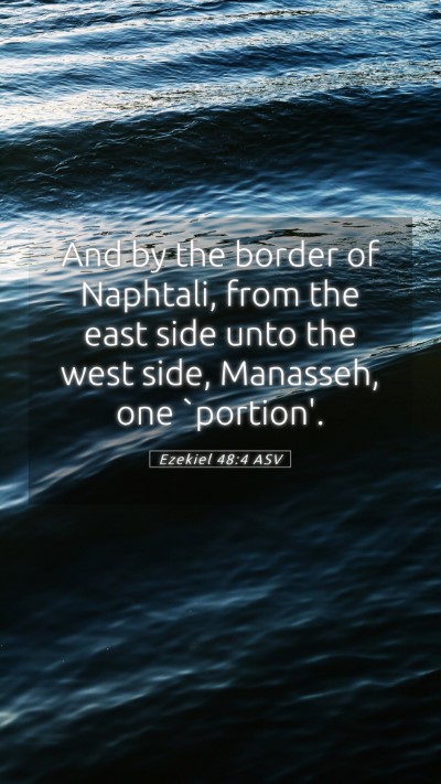 Picture 05 - Ezekiel 48:4 ASV Mobile Phone Wallpaper - And by the border of Naphtali, from the east side - Mobile Bible Verse Wallpaper