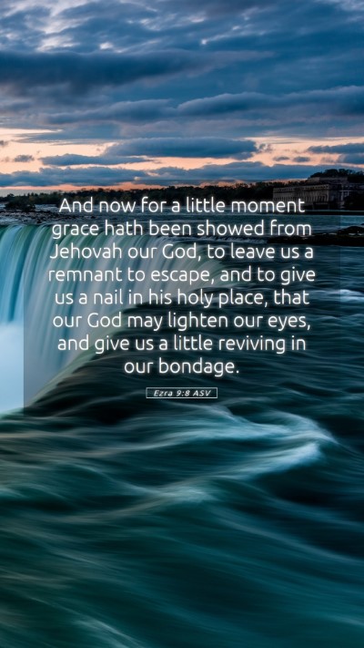 Picture 05 - Ezra 9:8 ASV Mobile Phone Wallpaper - And now for a little moment grace hath been - Mobile Bible Verse Wallpaper