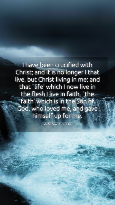 Picture 05 - Galatians 2:20 ASV Mobile Phone Wallpaper - I have been crucified with Christ; and it is no - Mobile Bible Verse Wallpaper