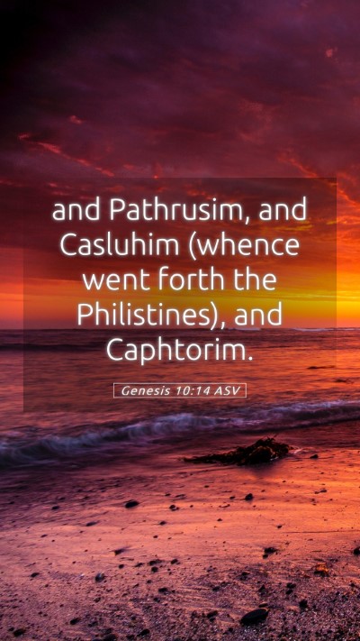 Picture 05 - Genesis 10:14 ASV Mobile Phone Wallpaper - and Pathrusim, and Casluhim (whence went forth - Mobile Bible Verse Wallpaper
