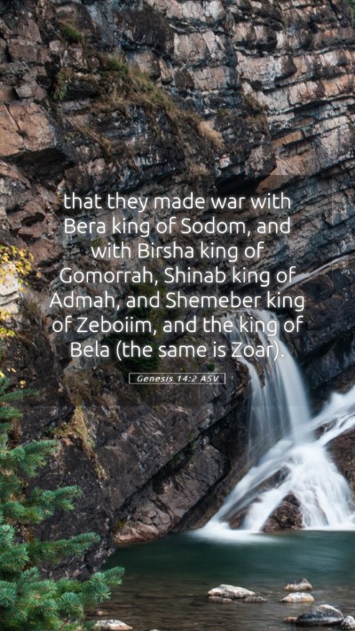 Picture 05 - Genesis 14:2 ASV Mobile Phone Wallpaper - that they made war with Bera king of Sodom, and - Mobile Bible Verse Wallpaper