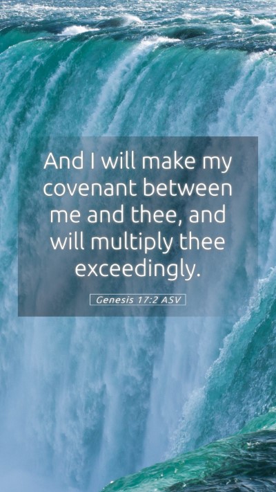 Picture 05 - Genesis 17:2 ASV Mobile Phone Wallpaper - And I will make my covenant between me and thee, - Mobile Bible Verse Wallpaper