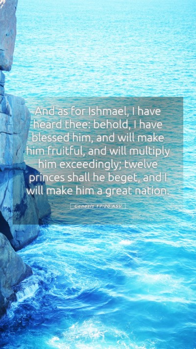 Picture 05 - Genesis 17:20 ASV Mobile Phone Wallpaper - And as for Ishmael, I have heard thee: behold, I - Mobile Bible Verse Wallpaper