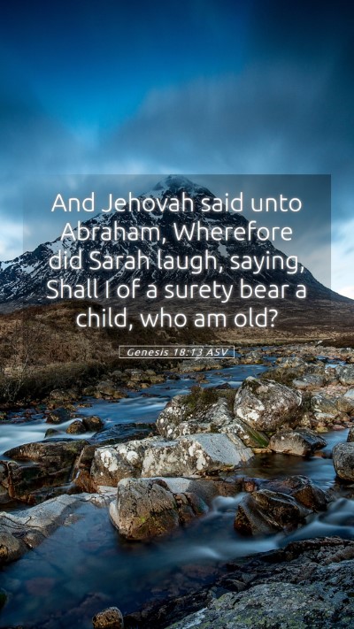 Picture 05 - Genesis 18:13 ASV Mobile Phone Wallpaper - And Jehovah said unto Abraham, Wherefore did - Mobile Bible Verse Wallpaper