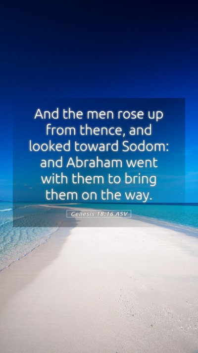 Picture 05 - Genesis 18:16 ASV Mobile Phone Wallpaper - And the men rose up from thence, and looked - Mobile Bible Verse Wallpaper