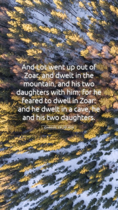 Picture 05 - Genesis 19:30 ASV Mobile Phone Wallpaper - And Lot went up out of Zoar, and dwelt in the - Mobile Bible Verse Wallpaper