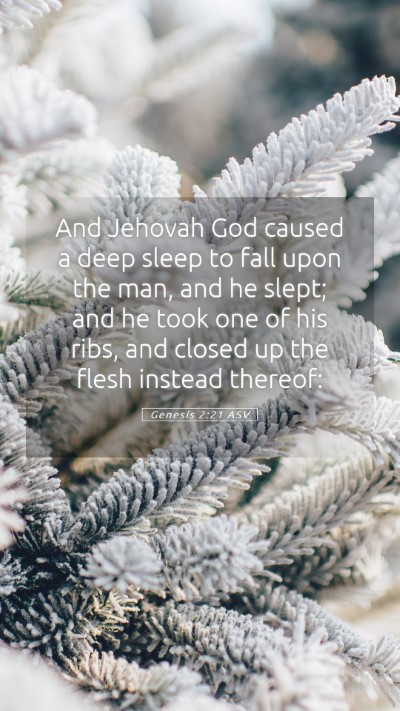 Picture 05 - Genesis 2:21 ASV Mobile Phone Wallpaper - And Jehovah God caused a deep sleep to fall upon - Mobile Bible Verse Wallpaper