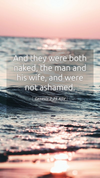 Picture 05 - Genesis 2:25 ASV Mobile Phone Wallpaper - And they were both naked, the man and his wife, - Mobile Bible Verse Wallpaper