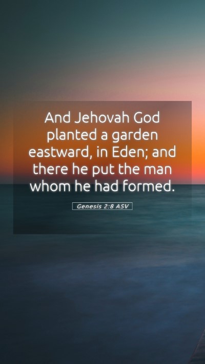 Picture 05 - Genesis 2:8 ASV Mobile Phone Wallpaper - And Jehovah God planted a garden eastward, in - Mobile Bible Verse Wallpaper