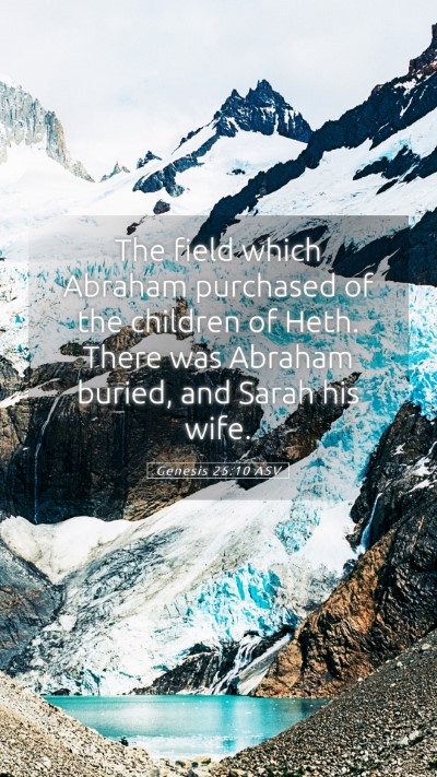 Picture 05 - Genesis 25:10 ASV Mobile Phone Wallpaper - The field which Abraham purchased of the children - Mobile Bible Verse Wallpaper