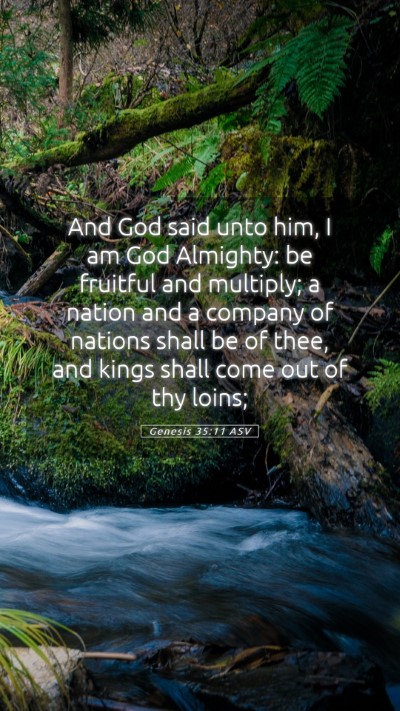 Picture 05 - Genesis 35:11 ASV Mobile Phone Wallpaper - And God said unto him, I am God Almighty: be - Mobile Bible Verse Wallpaper