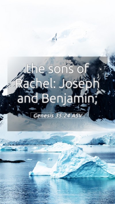 Picture 05 - Genesis 35:24 ASV Mobile Phone Wallpaper - the sons of Rachel: Joseph and - Mobile Bible Verse Wallpaper