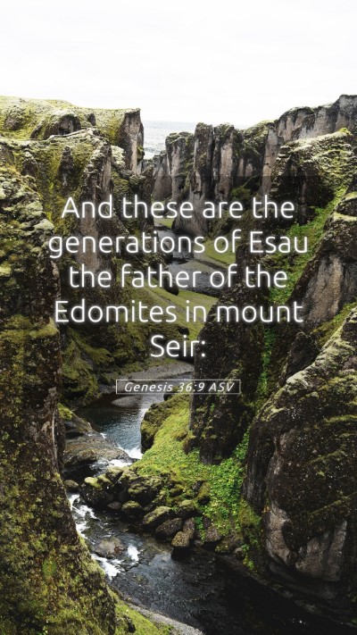 Picture 05 - Genesis 36:9 ASV Mobile Phone Wallpaper - And these are the generations of Esau the father - Mobile Bible Verse Wallpaper