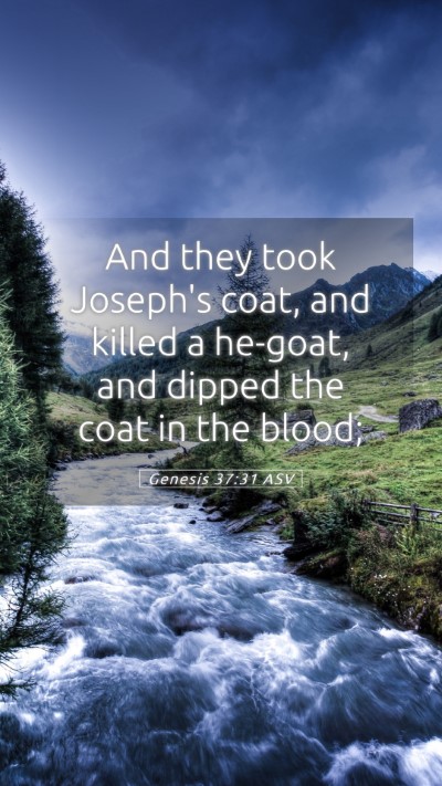 Picture 05 - Genesis 37:31 ASV Mobile Phone Wallpaper - And they took Joseph's coat, and killed a - Mobile Bible Verse Wallpaper