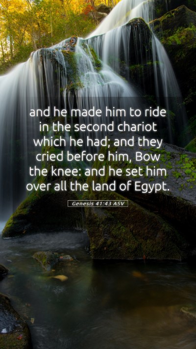 Picture 05 - Genesis 41:43 ASV Mobile Phone Wallpaper - and he made him to ride in the second chariot - Mobile Bible Verse Wallpaper
