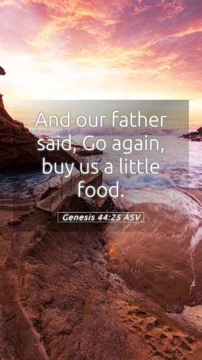 Picture 05 - Genesis 44:25 ASV Mobile Phone Wallpaper - And our father said, Go again, buy us a little - Mobile Bible Verse Wallpaper