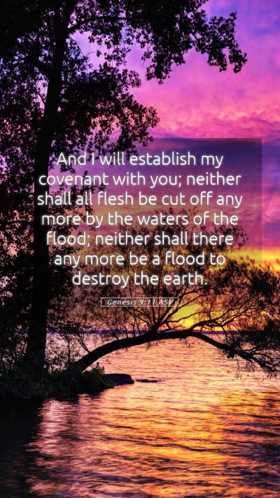 Picture 05 - Genesis 9:11 ASV Mobile Phone Wallpaper - And I will establish my covenant with you; - Mobile Bible Verse Wallpaper