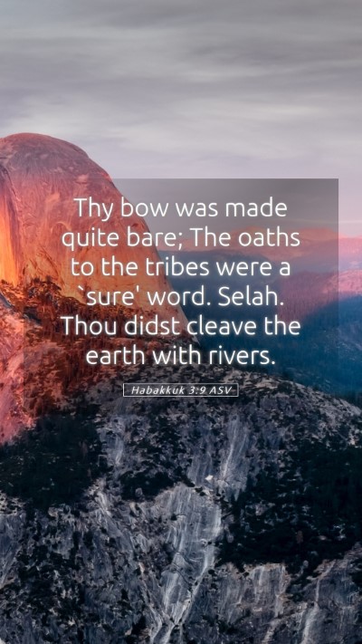 Picture 05 - Habakkuk 3:9 ASV Mobile Phone Wallpaper - Thy bow was made quite bare; The oaths to the - Mobile Bible Verse Wallpaper