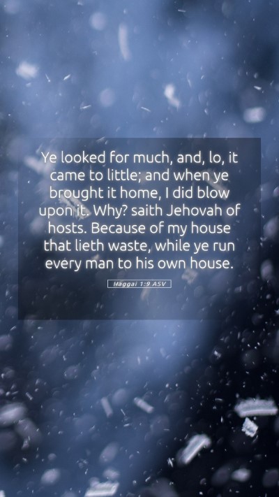 Picture 05 - Haggai 1:9 ASV Mobile Phone Wallpaper - Ye looked for much, and, lo, it came to little; - Mobile Bible Verse Wallpaper