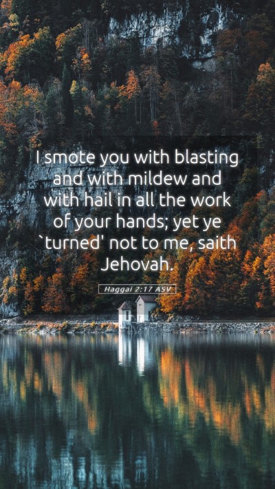 Picture 05 - Haggai 2:17 ASV Mobile Phone Wallpaper - I smote you with blasting and with mildew and - Mobile Bible Verse Wallpaper