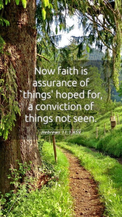 Picture 05 - Hebrews 11:1 ASV Mobile Phone Wallpaper - Now faith is assurance of `things' hoped for, a - Mobile Bible Verse Wallpaper