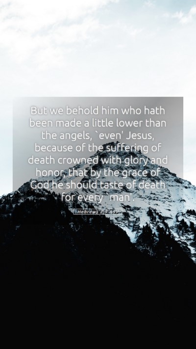Picture 05 - Hebrews 2:9 ASV Mobile Phone Wallpaper - But we behold him who hath been made a little - Mobile Bible Verse Wallpaper