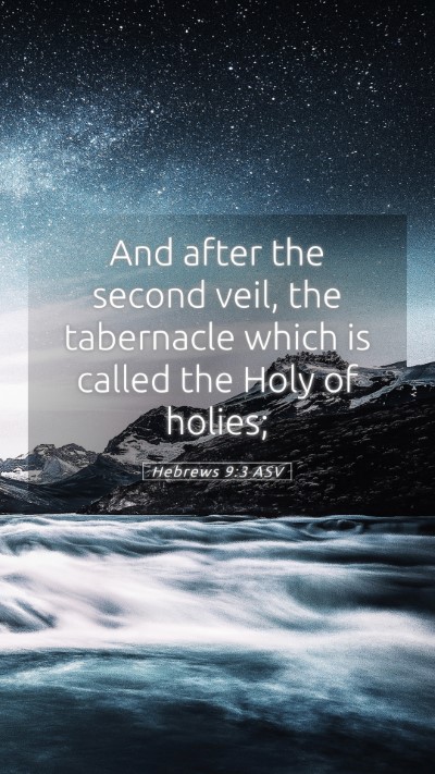 Picture 05 - Hebrews 9:3 ASV Mobile Phone Wallpaper - And after the second veil, the tabernacle which - Mobile Bible Verse Wallpaper
