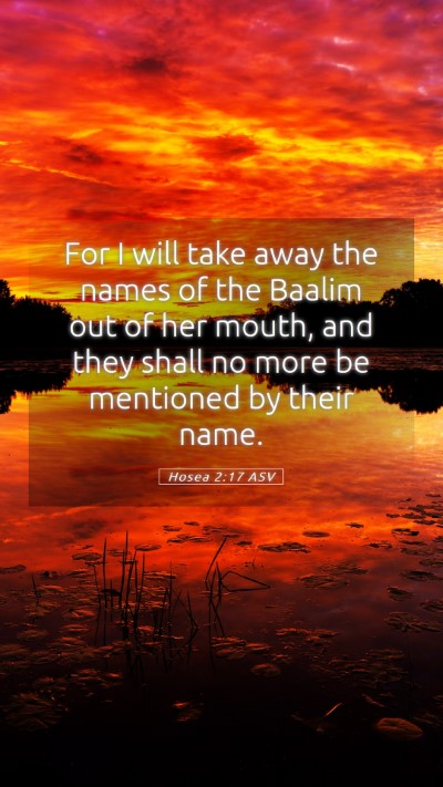 Picture 05 - Hosea 2:17 ASV Mobile Phone Wallpaper - For I will take away the names of the Baalim out - Mobile Bible Verse Wallpaper