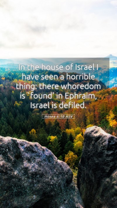 Picture 05 - Hosea 6:10 ASV Mobile Phone Wallpaper - In the house of Israel I have seen a horrible - Mobile Bible Verse Wallpaper