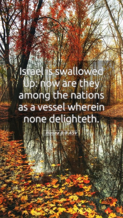 Picture 05 - Hosea 8:8 ASV Mobile Phone Wallpaper - Israel is swallowed up: now are they among the - Mobile Bible Verse Wallpaper