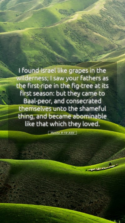 Picture 05 - Hosea 9:10 ASV Mobile Phone Wallpaper - I found Israel like grapes in the wilderness; I - Mobile Bible Verse Wallpaper