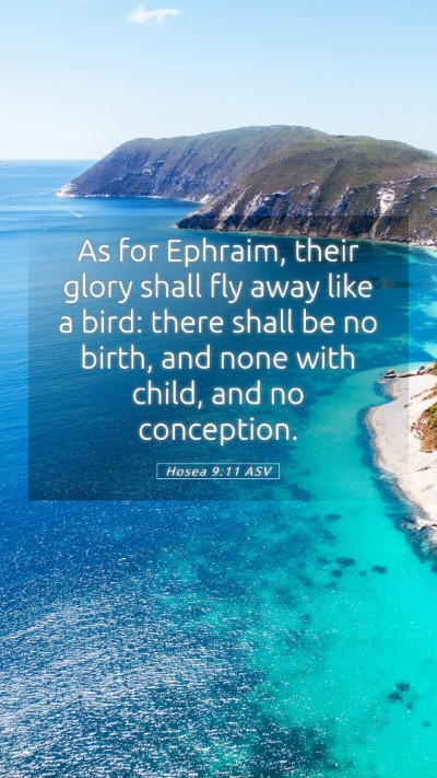 Picture 05 - Hosea 9:11 ASV Mobile Phone Wallpaper - As for Ephraim, their glory shall fly away like a - Mobile Bible Verse Wallpaper